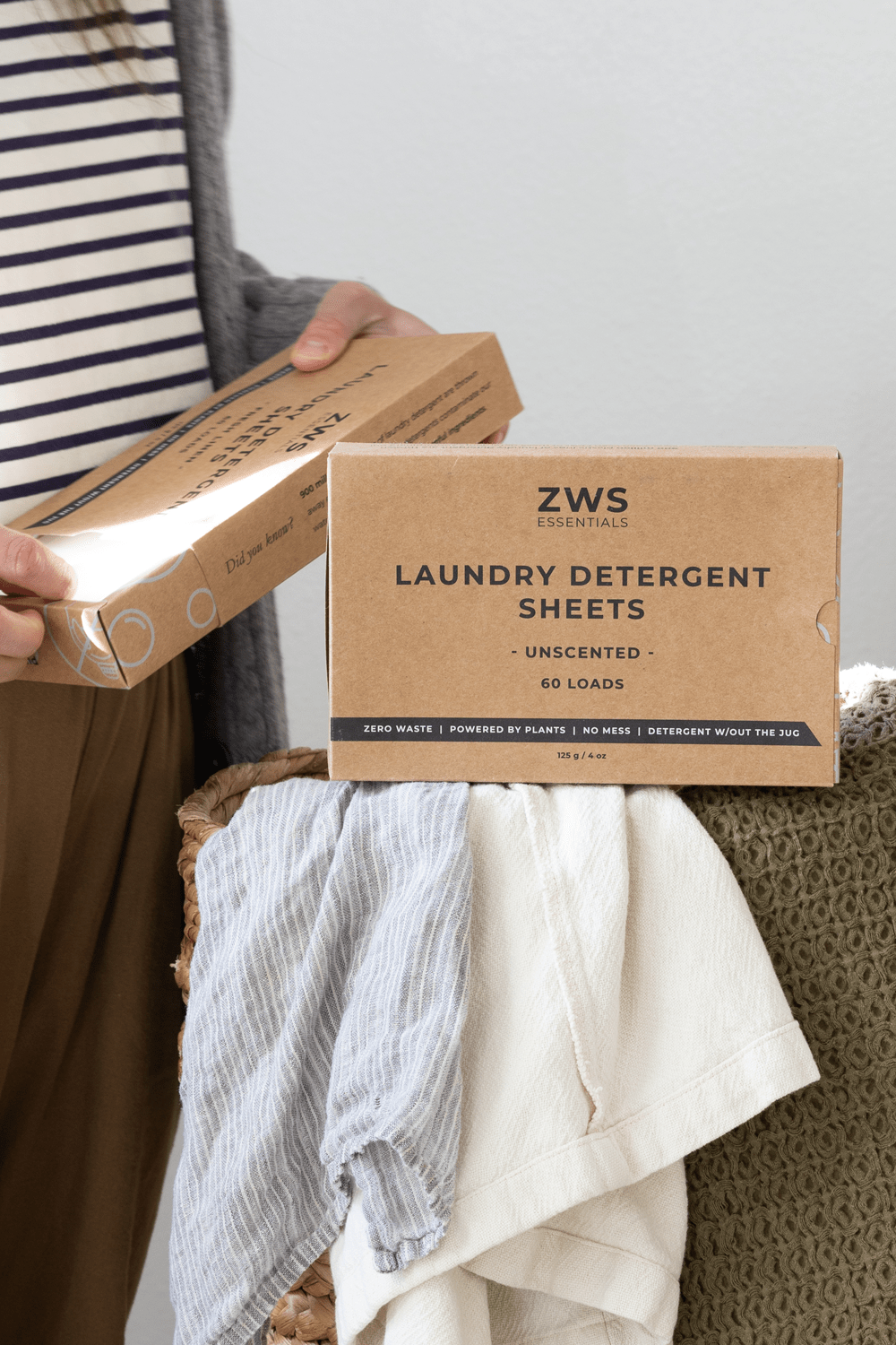 laundry detergent sheets on top of washer